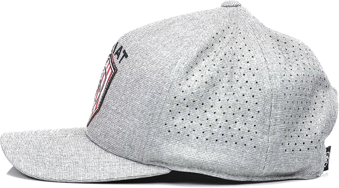 ARIAT Herren Grau Snapback Flexfit USA Flag Patch Cap, grau, Einheitsgrösse