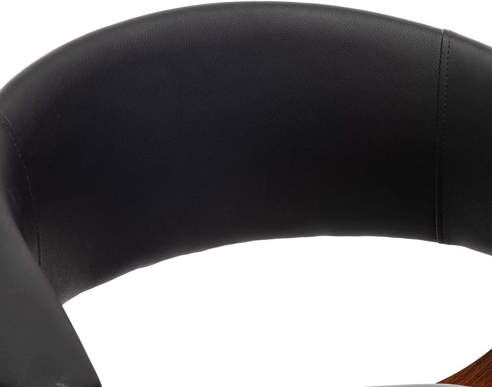 Mingone Esszimmerstühle Holz Küchenstühle mit Armlehnen Retro Design Massivholz Stuhl Kunstleder Sit