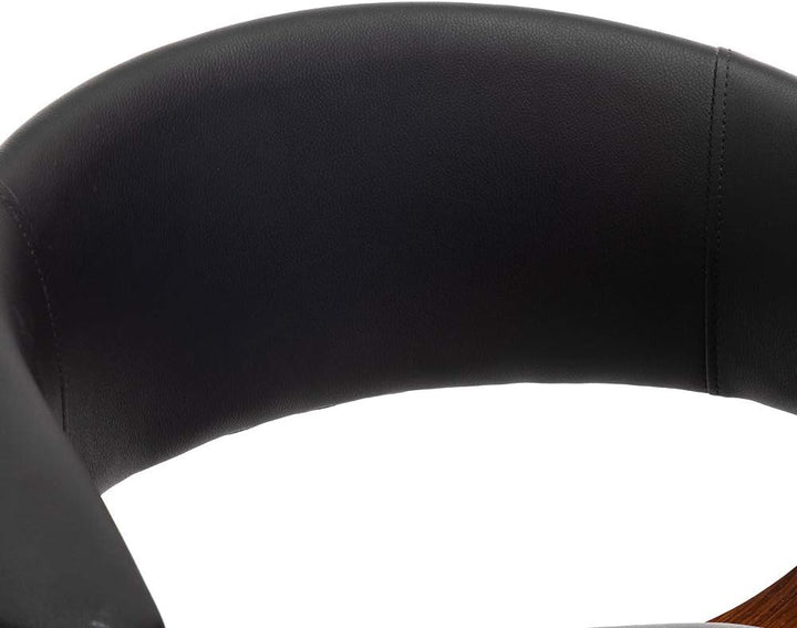 Mingone Esszimmerstühle Holz Küchenstühle mit Armlehnen Retro Design Massivholz Stuhl Kunstleder Sit