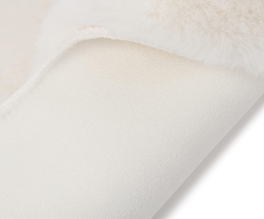 Gözze - Eleganter und Weicher Teppich aus Kunstleder, 80 x 120 cm - Weiss Weiss 80 x 120 cm (Rechtec