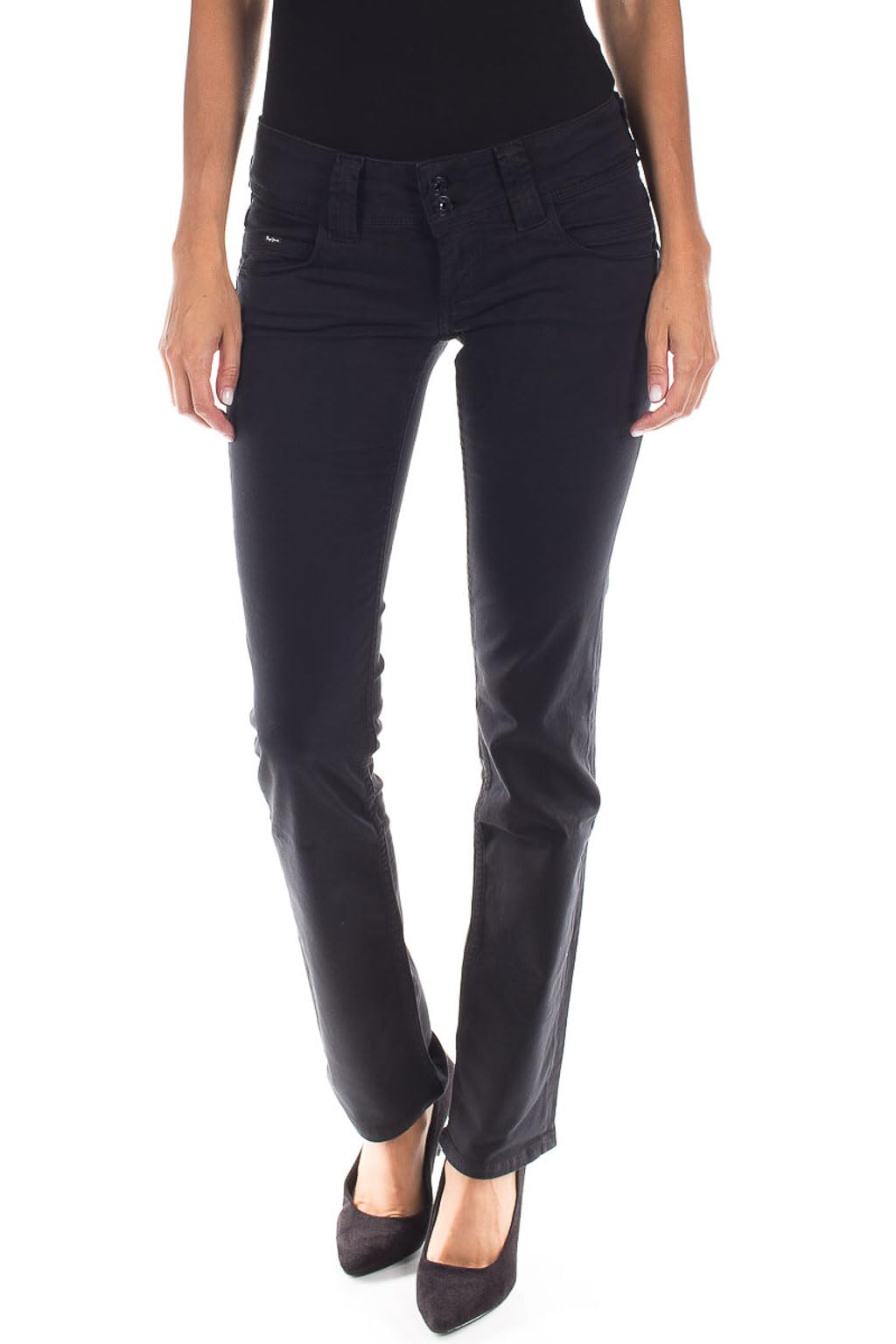 Pepe Jeans Damen Straight Leg VENUS 24W / 30L Black (Black), 24W / 30L Black (Black)