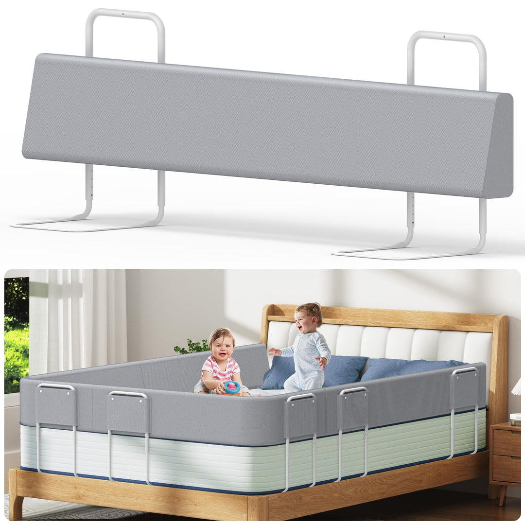 Kidsgigglz Rausfallschutz Bett，Bettgitter 150cm，Bettschutzgitter für Kinder，Baby Bettschutzgitter，Hö