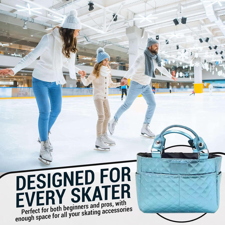 Kami-So Ice Skating Rink Tote - Great for Skate Guards Water Bottle and Other Skating Accessories Aq