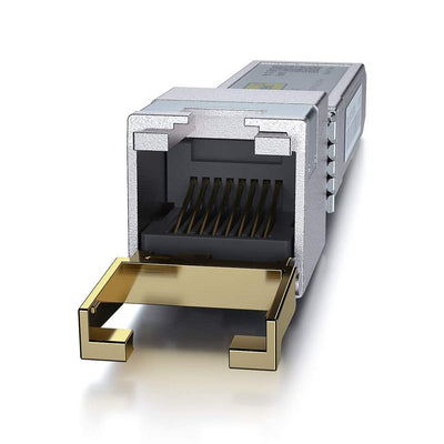 10Gtek [10 Stück] 1.25/2.5/5/10GBase-T SFP+ RJ-45 CAT.6a Kupfer Transceiver 30-meter, Kompatibel für