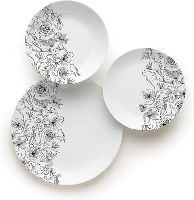 Brunch Time Geschirr 18 tlg. Set Black Roses Oceano