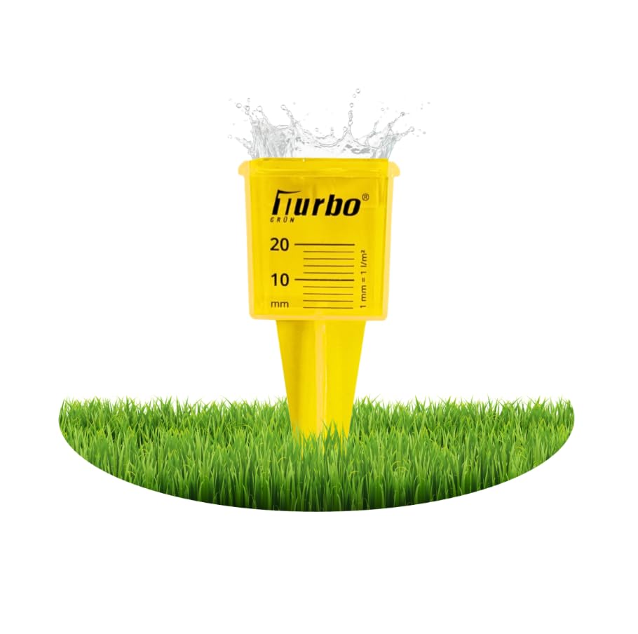 TURBOGRUEN Regenmesser 10er-Pack, Präzise Messung für Rasenbewässerung, Wassermenge bis 20 l/m² erfa