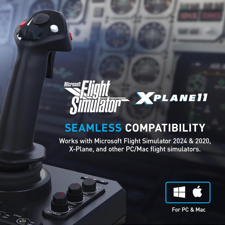 Honeycomb Foxtrot Aviation Stick - Flight Stick für Flugsimulation, Premium-Gimbal-Mechanismus, 16-b