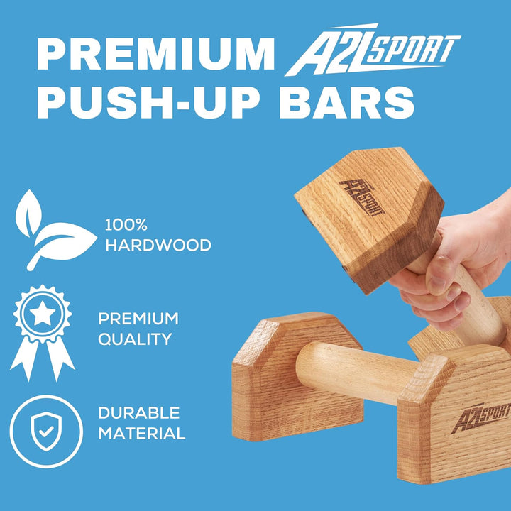 Liegestützgriffe Holz Handstand Griffe - Rutschfeste Parallettes Calisthenics Griffe Liegestütze - P