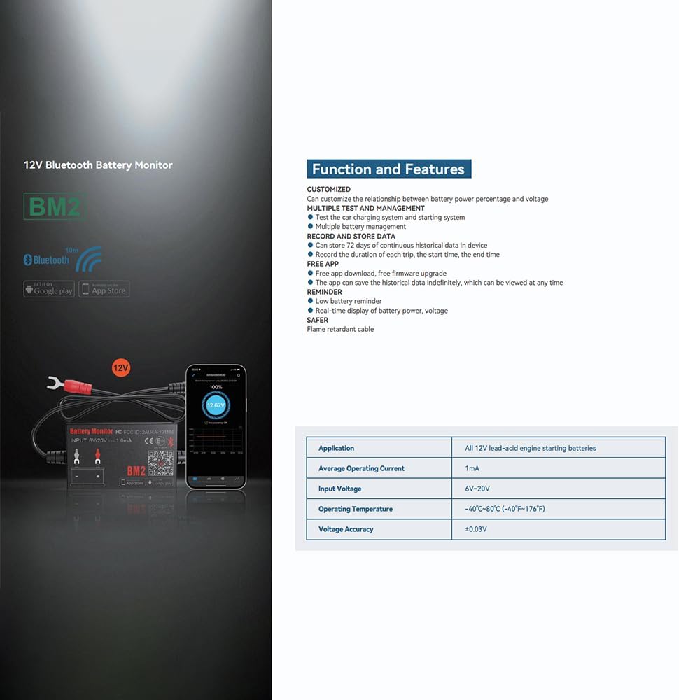 batterietester 12V Bluetooth Wireless Automotive Akku Last Tester Ladegerät Diagnose Analyzer Monito