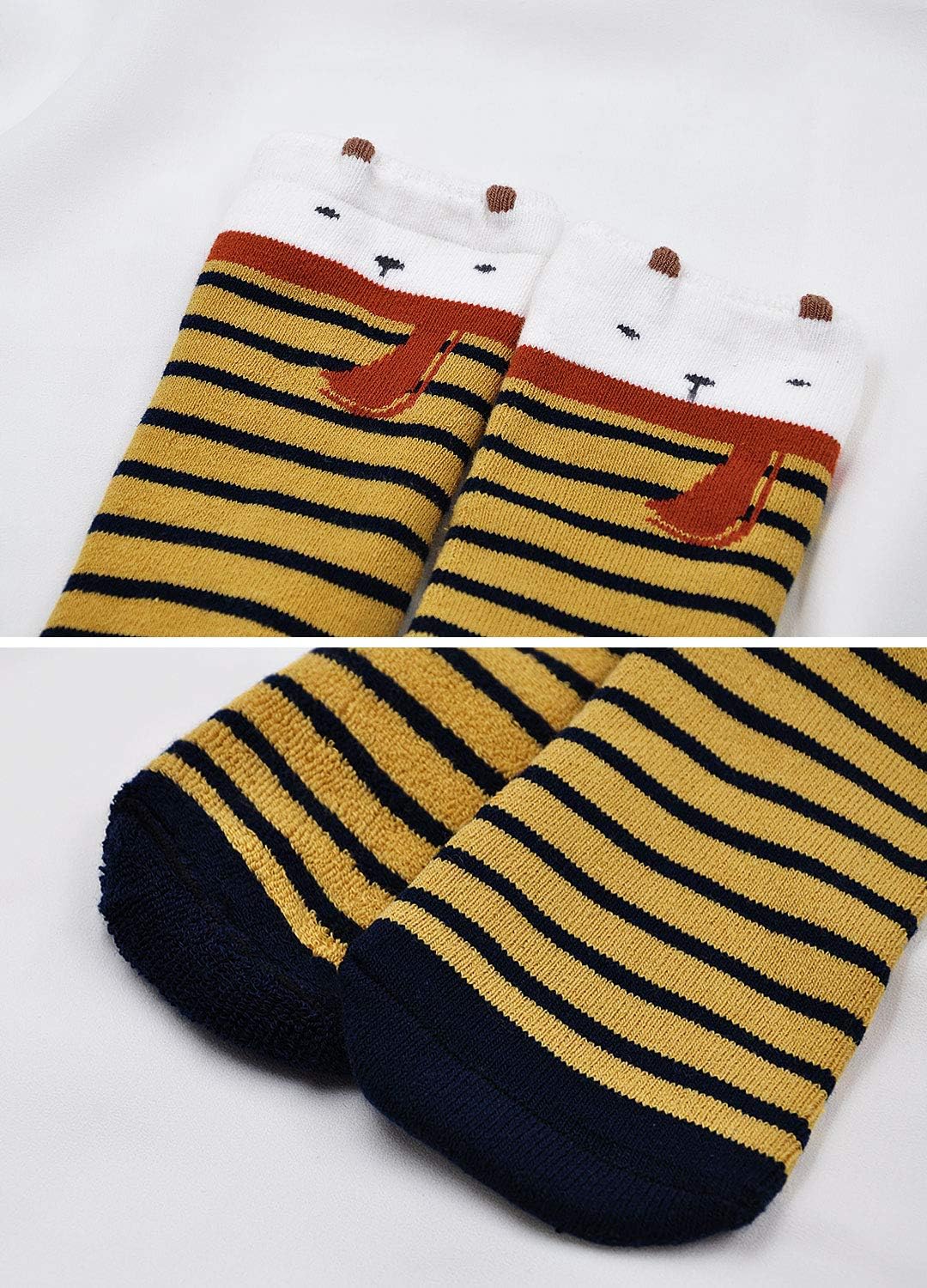 LOFIR Dicke Kinder Socken aus Baumwoll Winter Warme Thermo Socken für kleine Mädchen Jungen Kleinkin