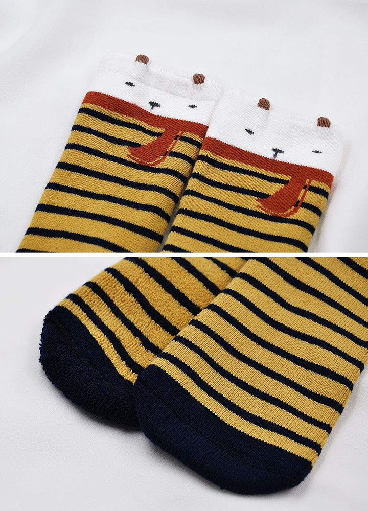 LOFIR Dicke Kinder Socken aus Baumwoll Winter Warme Thermo Socken für kleine Mädchen Jungen Kleinkin