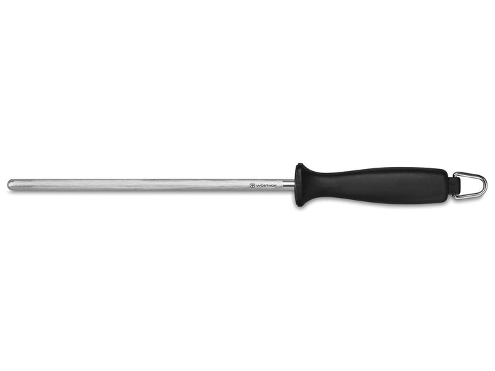 WÜSTHOF Wetzstahl 23 cm, Schwarz / Silber 23 cm rund, 23 cm rund