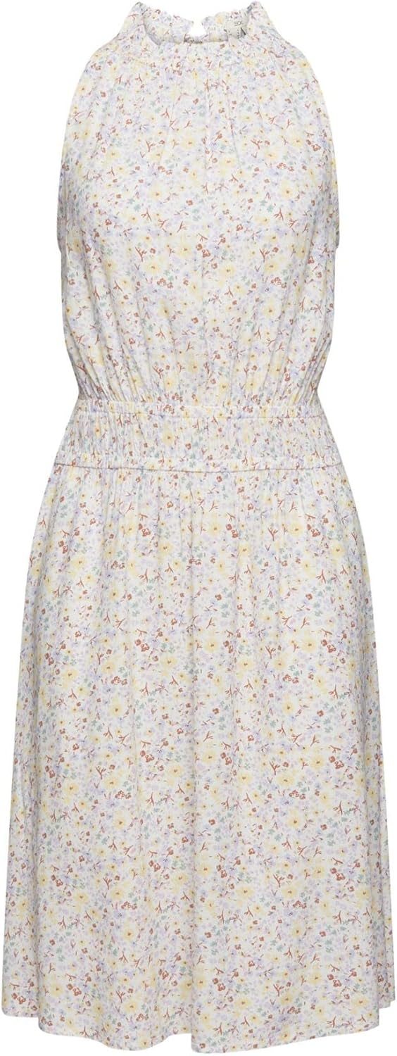 edc by ESPRIT Damen Kleid 042cc1e308, 114/Off White 5, XL