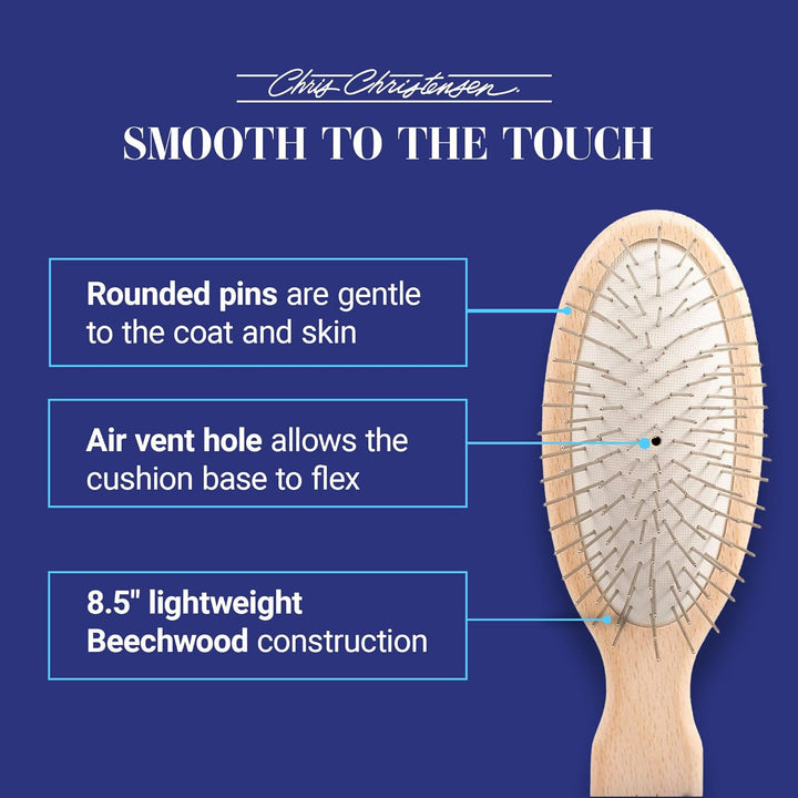 Chris Christensen Oval Pin Brush Original for Pets 20mm braun 20mm, braun 20mm