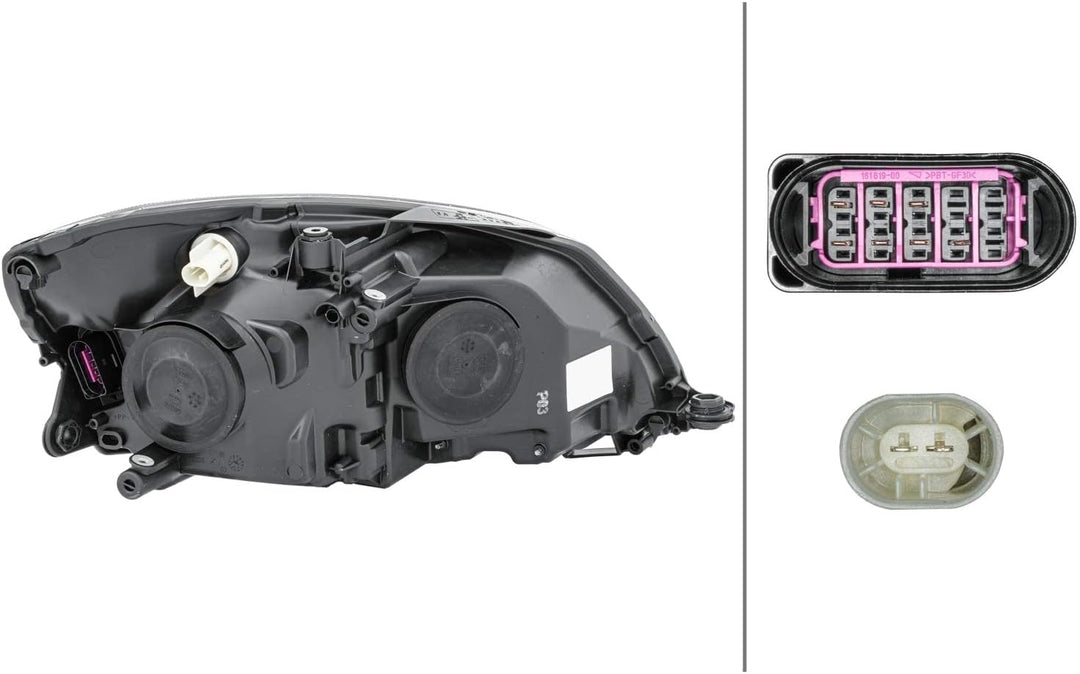 HELLA 1EL 010 417-371 DE/FF/Halogen-Hauptscheinwerfer - links - für u.a. Skoda Fabia II (542) Links