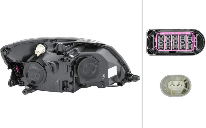HELLA 1EL 010 417-371 DE/FF/Halogen-Hauptscheinwerfer - links - für u.a. Skoda Fabia II (542) Links