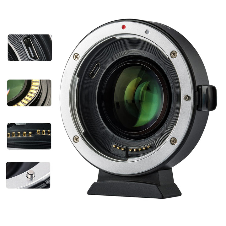 VILTROX EF-EOS M2 Speed Booster 0,71x Autofokus Speedbooster Objektiv Adapter kompatibel mit Canon E