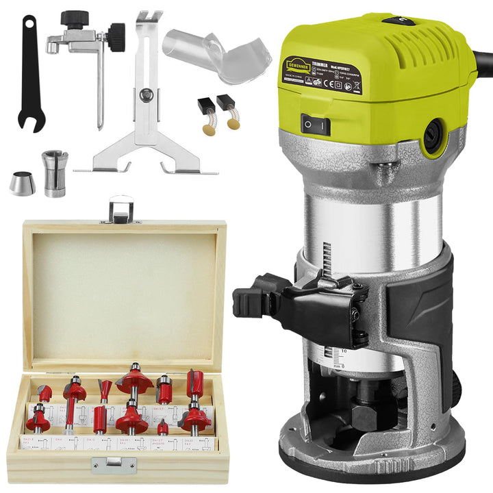 DEWINNER Holzfräse Oberfräse, Oberfräse Trimmer Router Elektrische Fräsmaschine Holzwerkzeug 710 W,