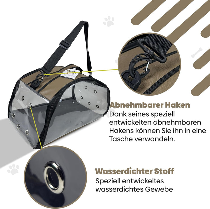EVE Textile Hunde Tragetasche | Katzen Tragetasche | Hundetasche | Katzentasche | Hunde Umhängetasch