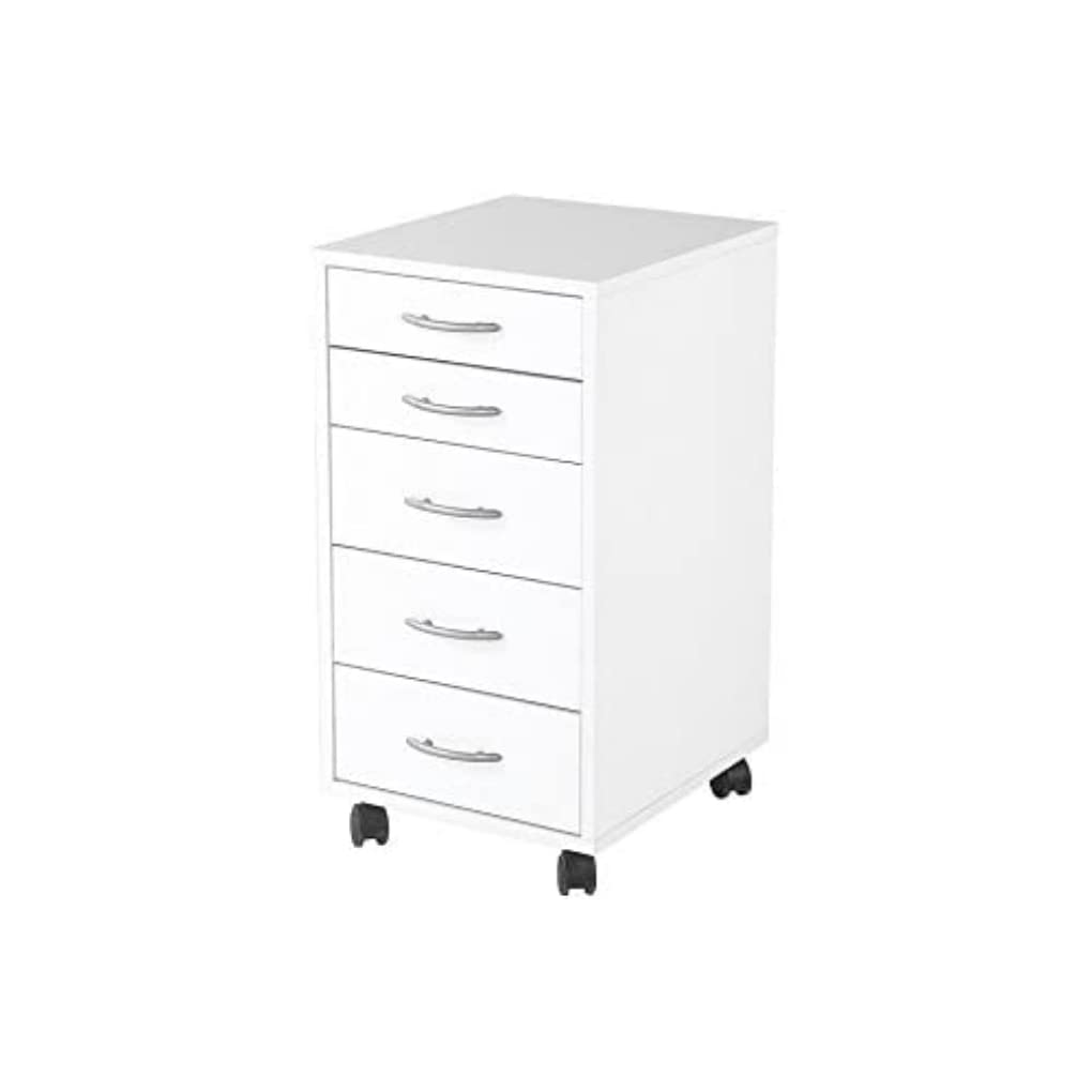 FMD Möbel, 336-001E Freddy Beistellcontainer,melaminharz beschichtete ppanplatte, weiss, masse 33.0