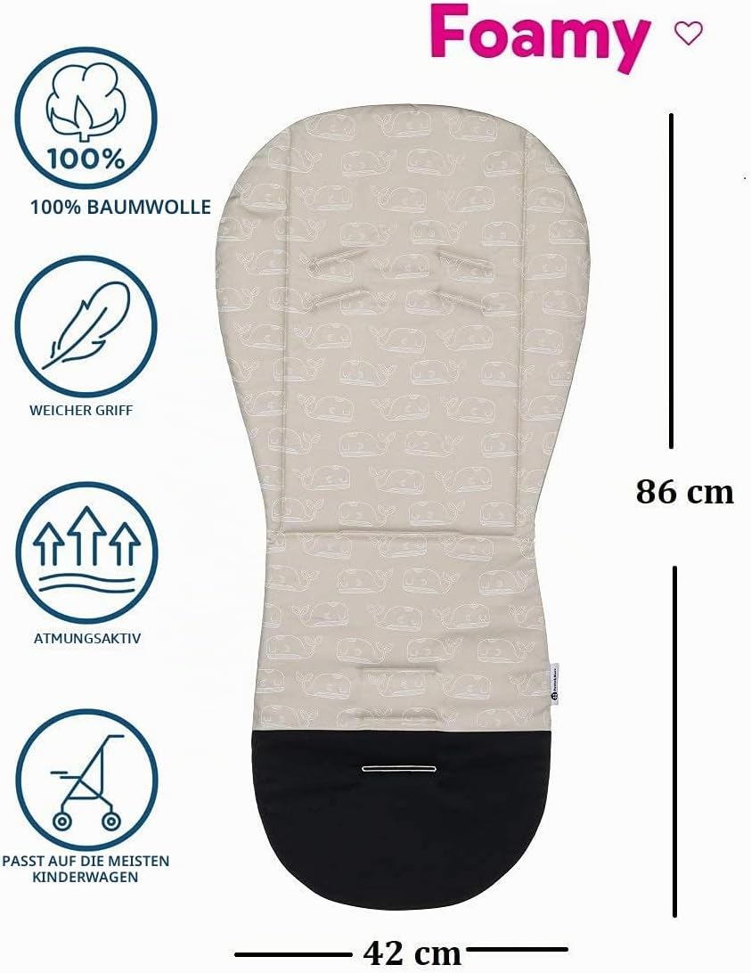 Petite&amp;Mars Foamy memory foam liner * Sitzeinlage * Universal Sitzauflage für Kinderwagen, Buggy * A