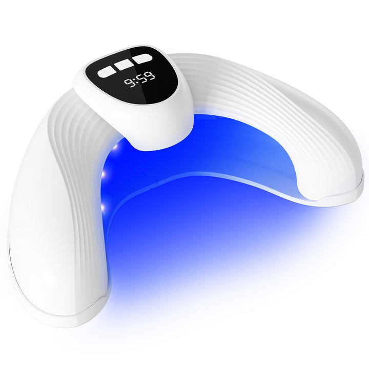 LED Nagelpflegegerät, 500 nm Blaulicht und 940 nm Rotlicht, 21 Tage, für Finger- und Zehennägel, mit