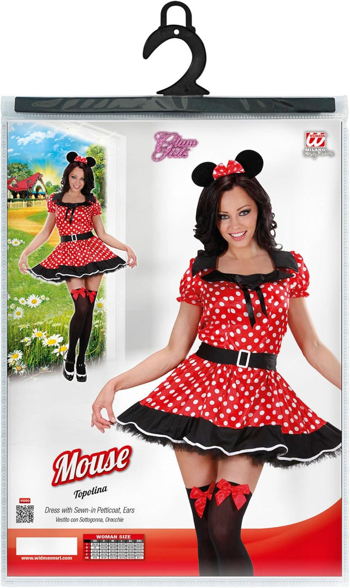 "MOUSE GIRL" (dress with sewn-in petticoat, ears) - (XL), XL