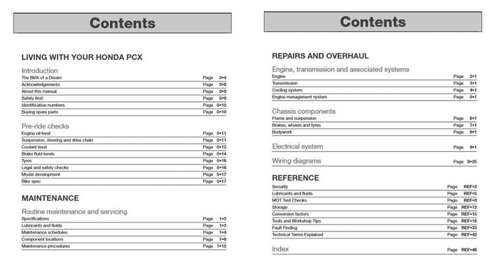 Honda PCX125 &150 (10-19) (Haynes Service & Repair Manual)
