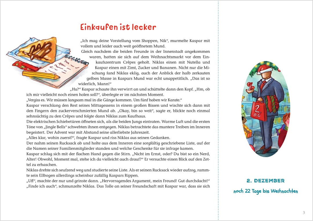 Advent, Advent, ein Gauner rennt: Ein Krimi-Adventskalender zum Vor- und Selberlesen (Adventskalende