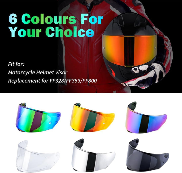 Helmvisier für LS2 FF328/FF353/FF800,Motorradhelm Visier,Motorrad Windschutz Helm Objektiv Visier Vo