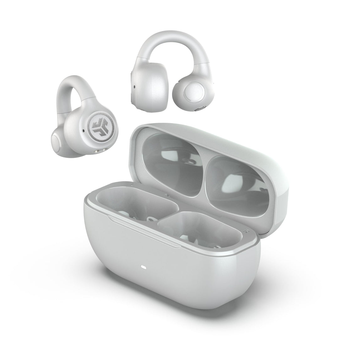 JLab Flex Open Ear Kopfhörer - Open Ear Earbuds, Manschetten-Design Clip-On-Kopfhörer, 21 Stunden Ak