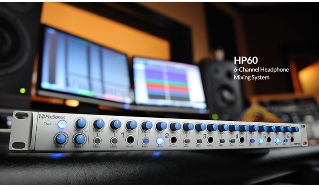 PreSonus HP60, 6-Kanal-Kopfhörerverstärker und Mischsystem, 6-Kanal-Kopfhörerverstärker