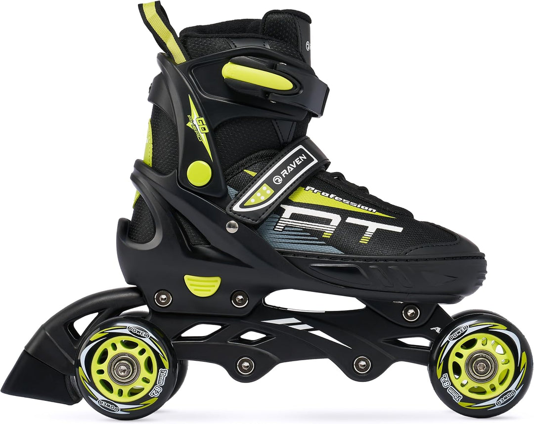RAVEN Profession Inlineskates 38-42 (25cm-27,5cm) Black/Lime, 38-42 (25cm-27,5cm) Black/Lime