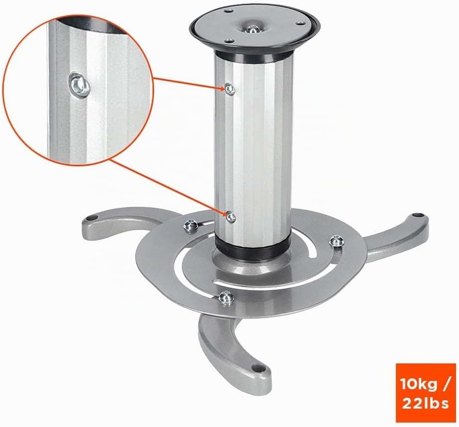 celexon Beamer-Deckenhalterung universal PS 815-8/15cm Deckenabstand - Silber - Halterung mit Kugelg