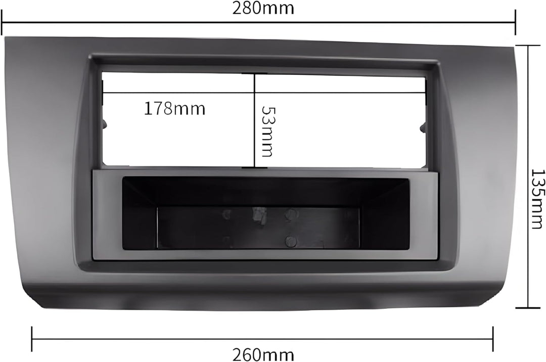 Sound-way 1 DIN / 2 DIN Autoradio Radioblende RadioRahmen, ISO-Verbindungskabel, Antennenadapter kom