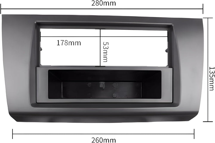Sound-way 1 DIN / 2 DIN Autoradio Radioblende RadioRahmen, ISO-Verbindungskabel, Antennenadapter kom