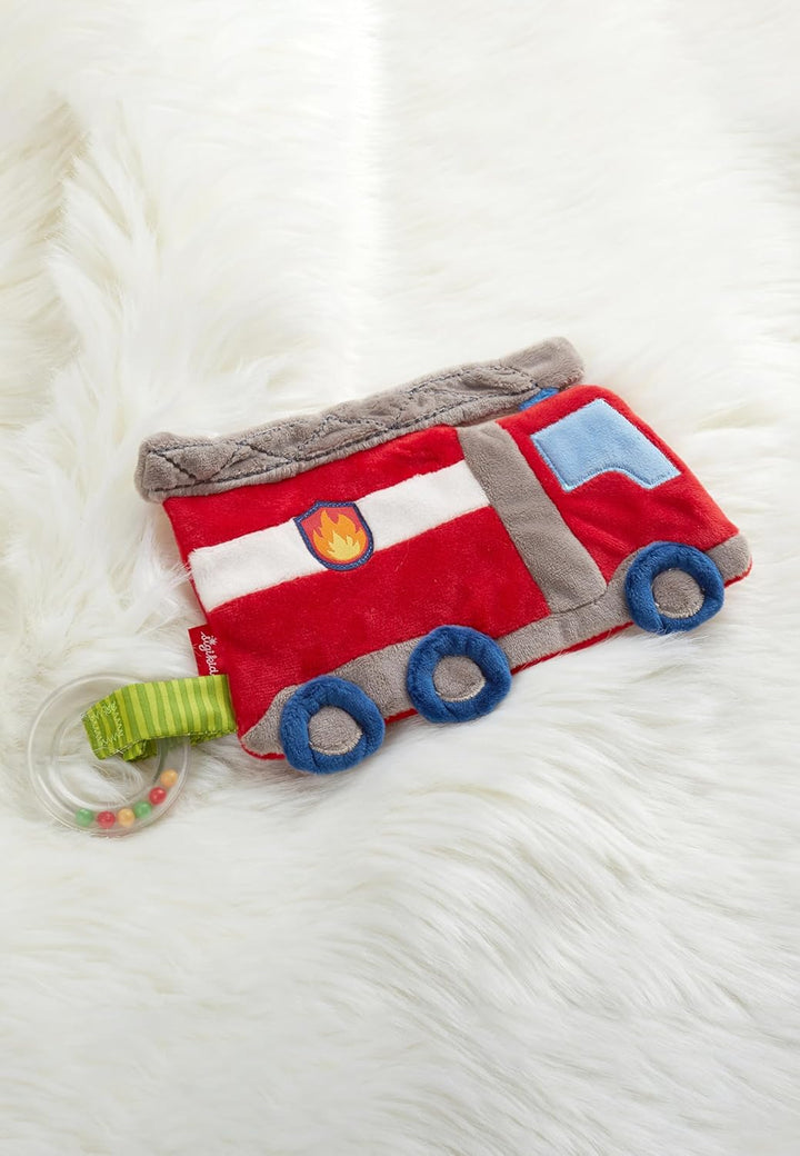 SIGIKID 42304 Aktiv-Knistertuch Feuerwehr PlayQ Mädchen und Jungen Babyspielzeug empfohlen ab Geburt