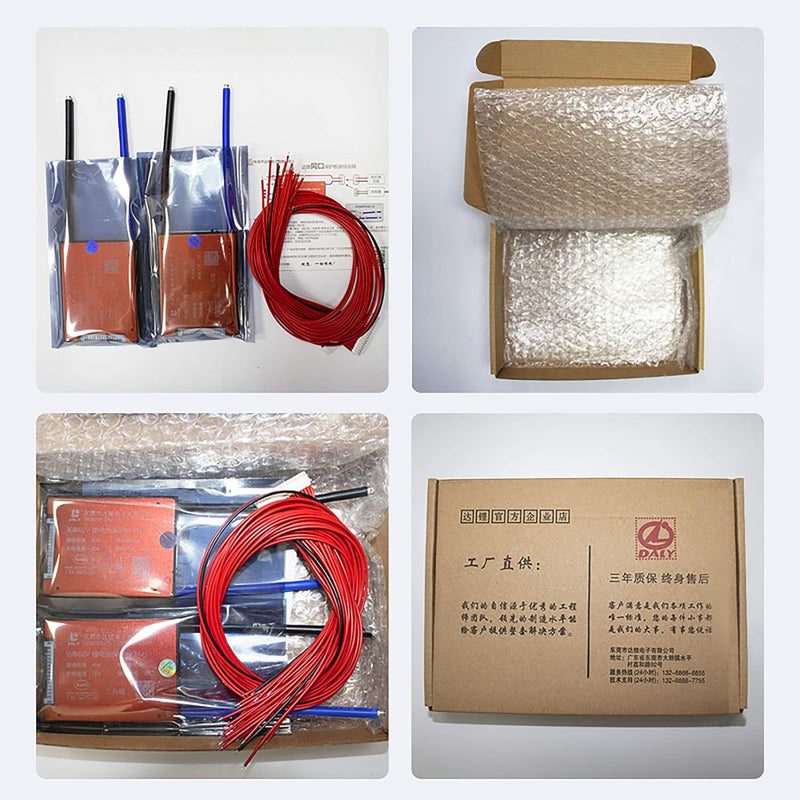 DALY BMS 13S 48V 60A Li-Ion Akku-Schutzplatine mit Balance-Leitungen BMS für 18650 Akku Pack 48V