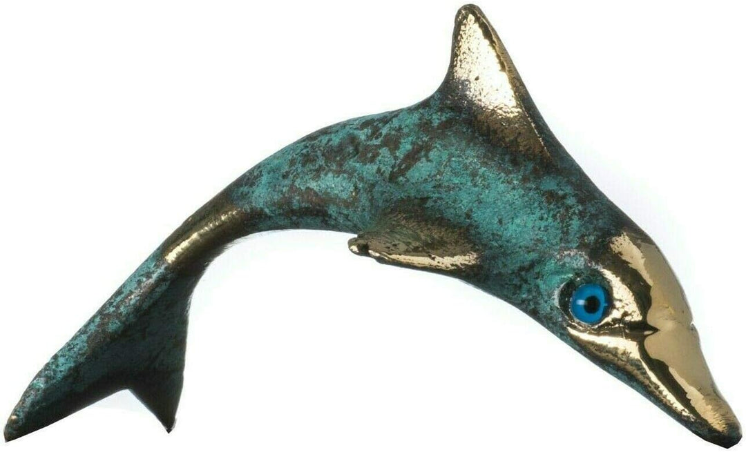 Minoischer Delfin Kreta Knossos Handgemachte Bronze 10.5 cm