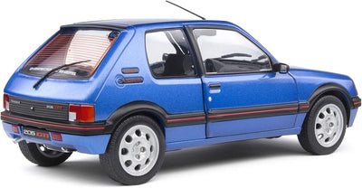 Solido 421186300 Peugeot 205 GTI, 1.9 L, MK1, 1988, Modellauto, Massstab 1:18, blau, Gelb/Rot/Schwar