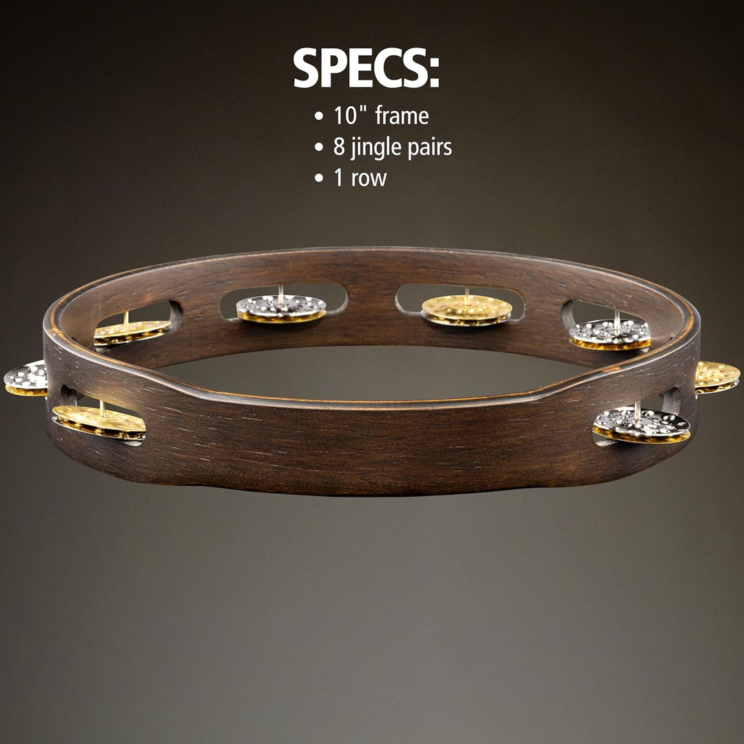 MEINL Percussion Vintage Tambourine - 10" walnut brown (TA1VM-WB)