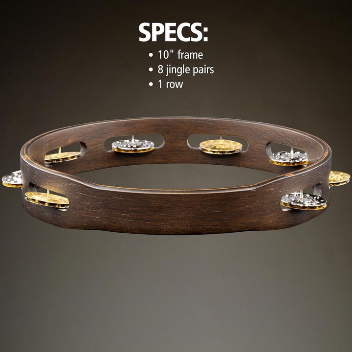 MEINL Percussion Vintage Tambourine - 10" walnut brown (TA1VM-WB)