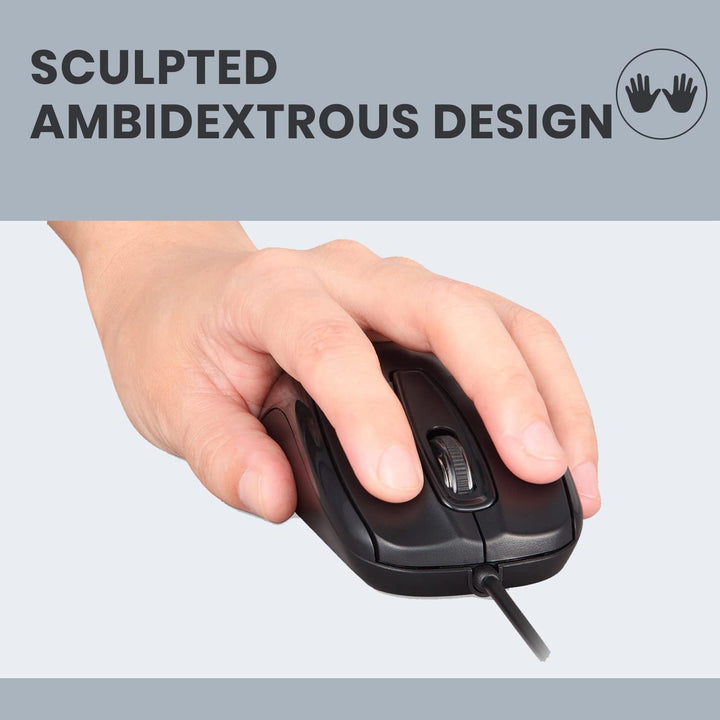 Perixx PERIMICE-209C USB-C Kabelgebunde Maus mit Scrollrad, geeignet für Links- und Rechtshänder, zu