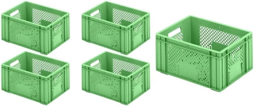 PROREGAL CHEFGASTRO SuperSparSet 5x Eurobehälter Obst- und Gemüsekasten | HxBxT 19x30x40cm | 18 Lite