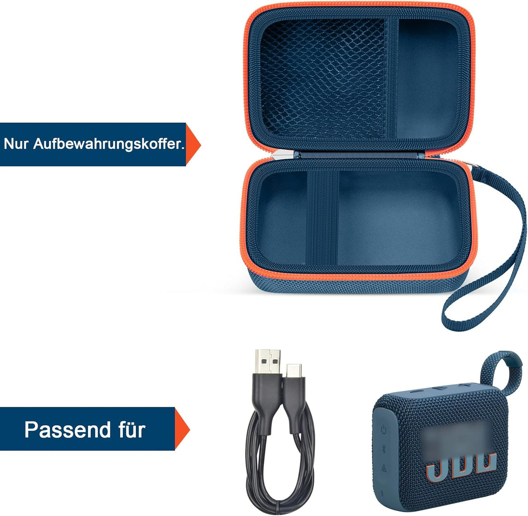 Tragetasche Kompatibel mit JBL Go 4 - tragbarer Bluetooth-Lautsprecher Box Pro Sound, Auch für Go 3/