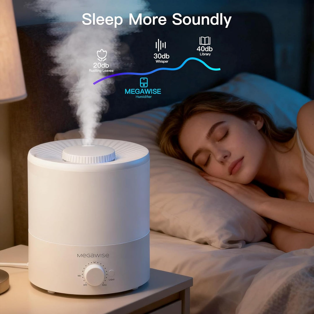 H1-XIT Cool Mist Luftbefeuchter mit Top-Nachfüll-Design, 2 l Kapazität, hoher Nebelausgang, kein Aus
