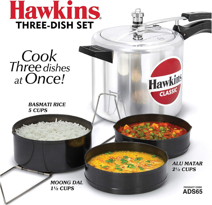 HAWKINS ADS65 Schnellkochtopf Set, Harteloxiert, grau
