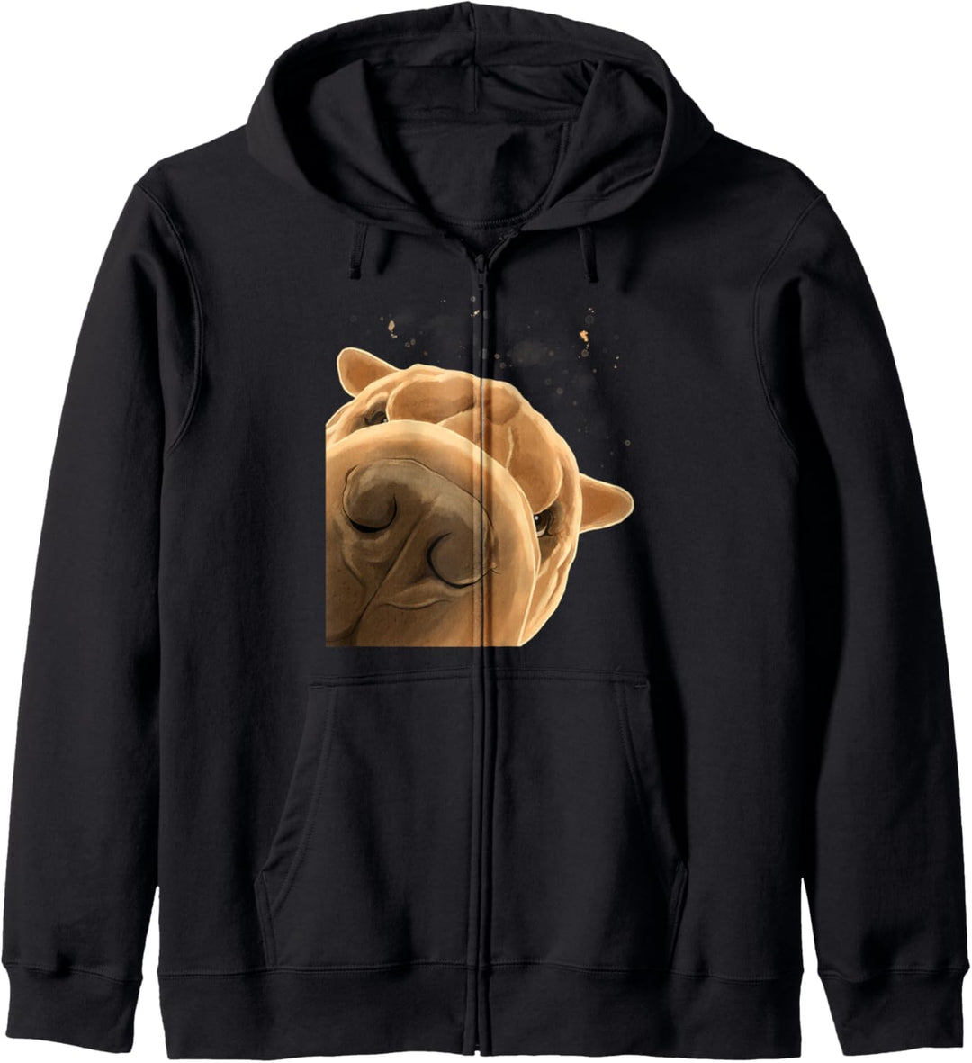 Neugieriger Hund Shar-Pei Kapuzenjacke