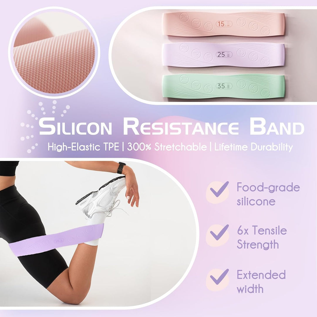 EgoNova Pilates Ring Set: 14-Inch Magic Circle with Dual Padded Handles, Pilates Mini Ball, and Resi