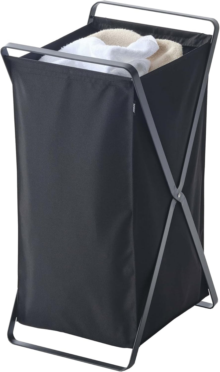 Laundry Basket - Tower - black Schwarz, Schwarz